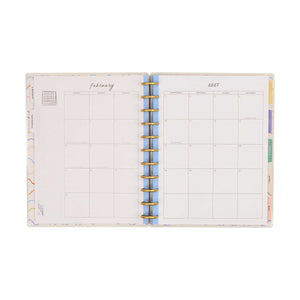 Happy Planner Pajama Plans Big planner monthly calendar spreads and colourful tabs