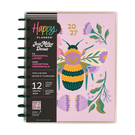 Happy Planner Hive and Bloom Big Horizontal Planner dated 2027