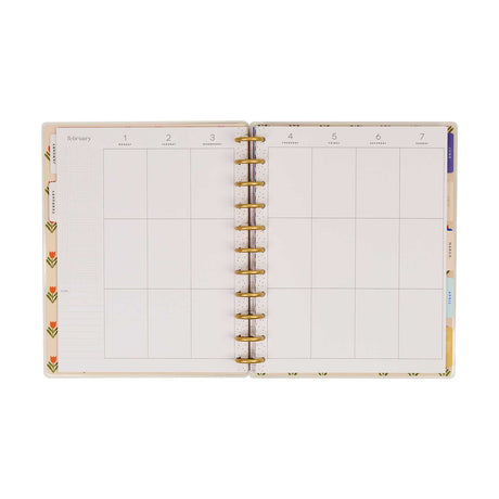 Little Garden Big planner dated planning columns and gold discs