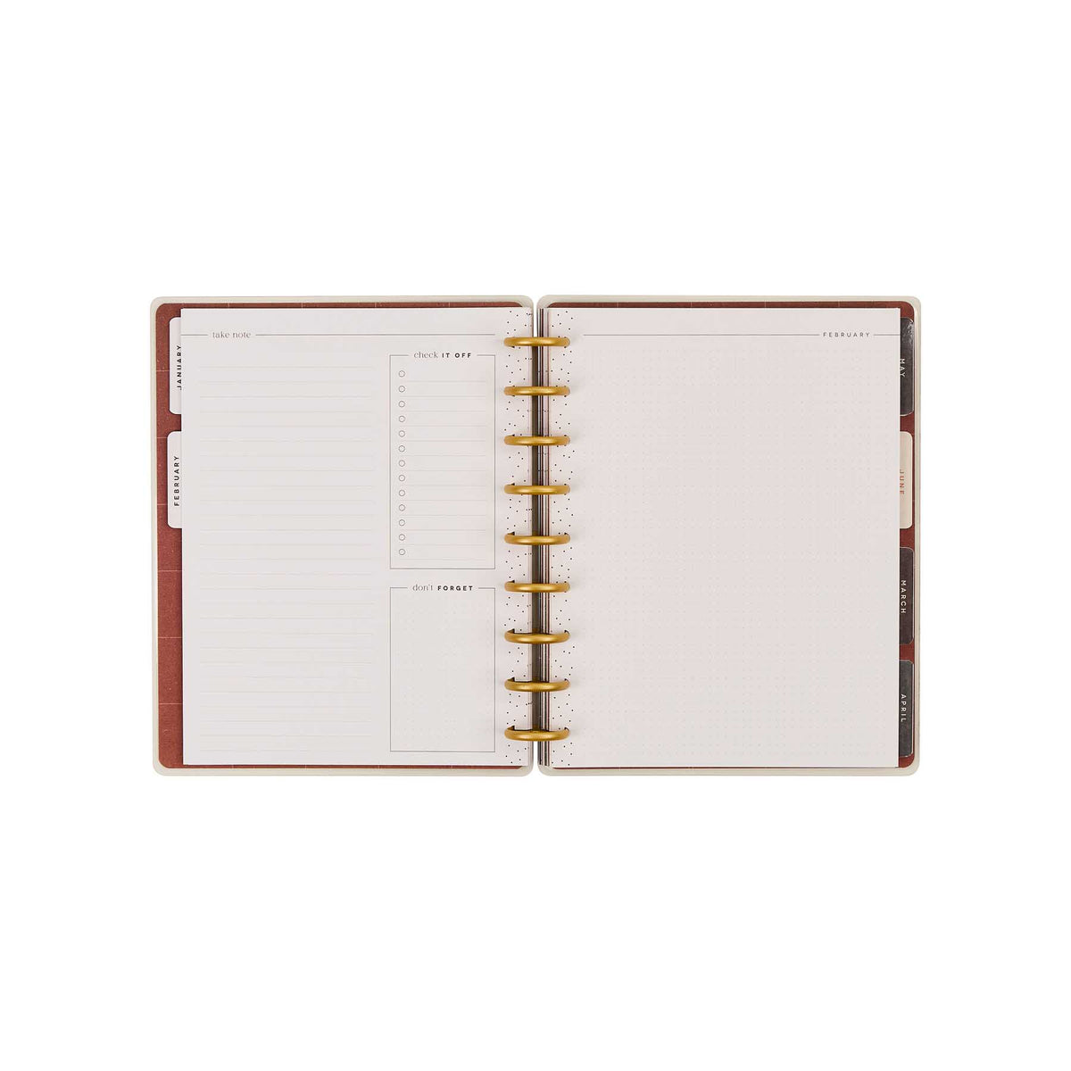 Amber & Oak Budget Planner lined pages and monthly budgeting sections