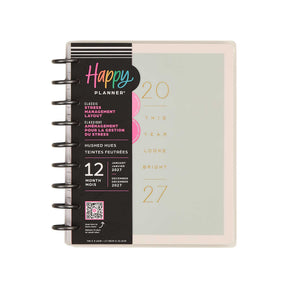 Happy Planner Hushed Hues Classic Stress Management Planner cover and disc binding