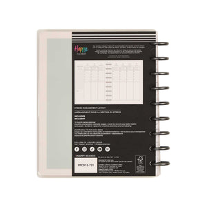 Hushed Hues planner disc binding and monthly Stress Management pages