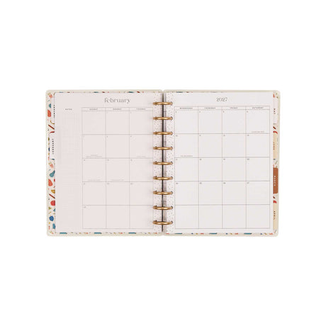 Fall Picnic Classic Meal Planner February 2027 monthly calendar spread