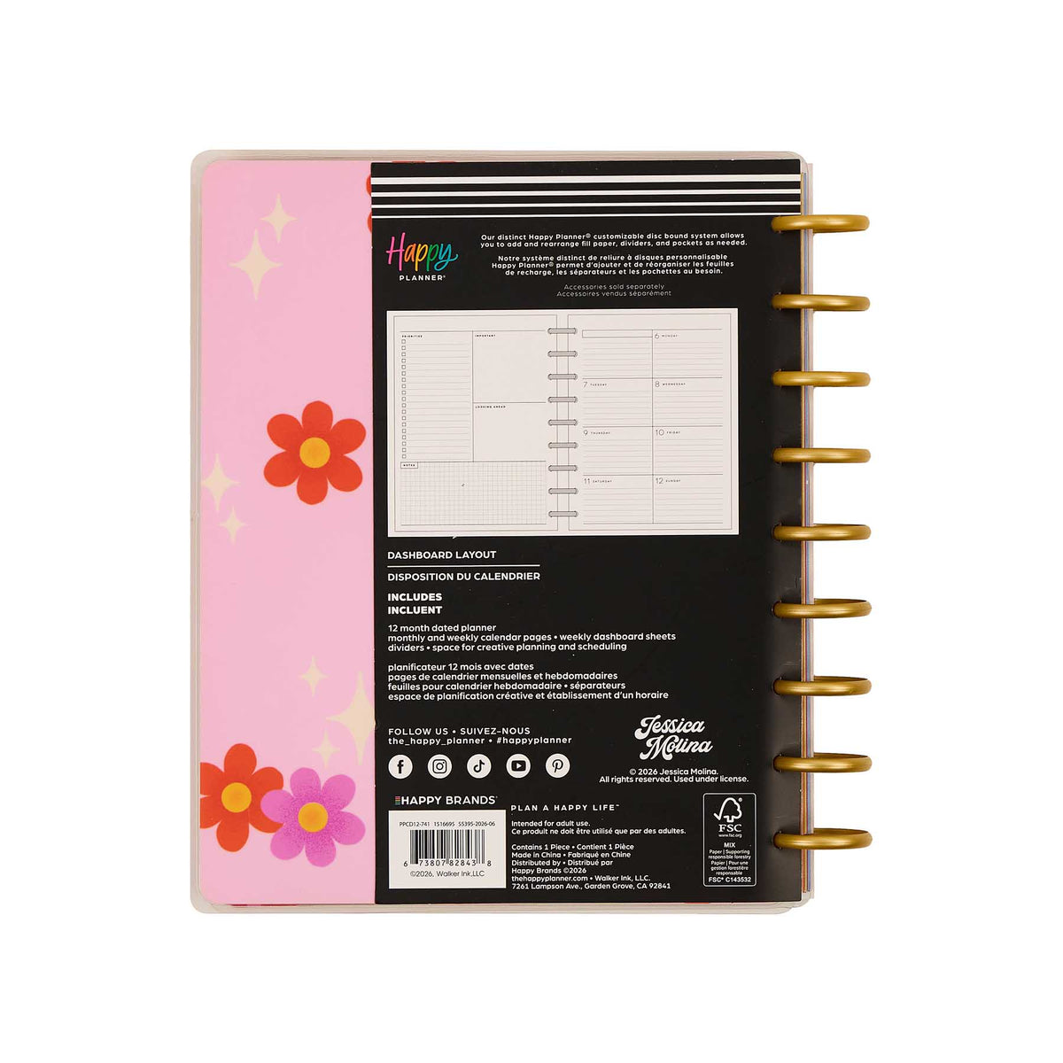 Happy Planner Bright Seasons Classic Dashboard Planner 2027: Classic dated planner product detail view