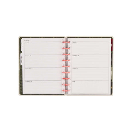 Happy Planner Twilight Tapestry Classic Horizontal Planner 2027: Monthly spread with spacious writing sections