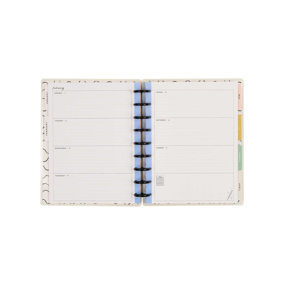Happy Planner Pajama Plans Classic Horizontal Planner 2027: Spacious monthly planning pages and disc binding