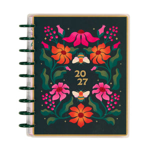 Happy Planner Hive & Bloom Classic Vertical Planner 2027: Floral cover design