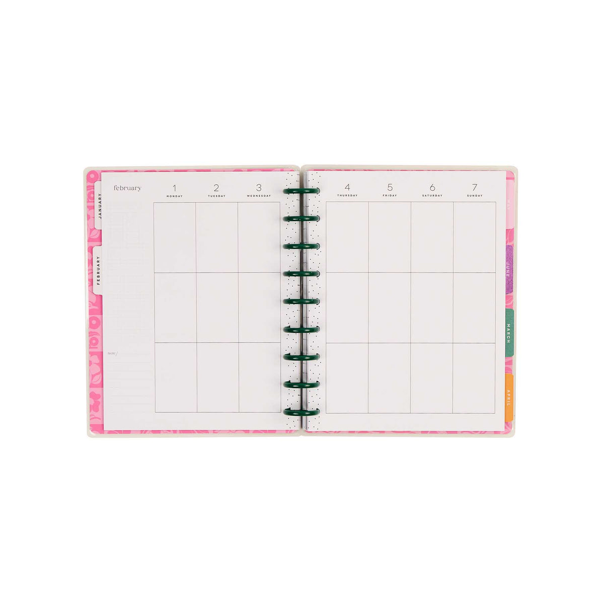 Happy Planner Hive & Bloom Classic Vertical Planner 2027: Vertical weekly spread and colourful dividers