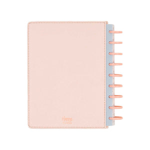 Wildflower Daydream planner pale pink back cover and peach discs