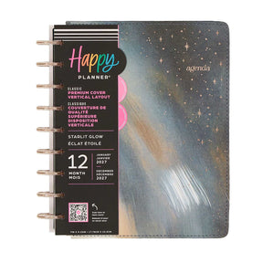 Happy Planner Starlit Glow 2027 Classic Vertical Planner with celestial cover