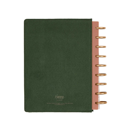 Twilight Tapestry planner dark green back cover with gold discs