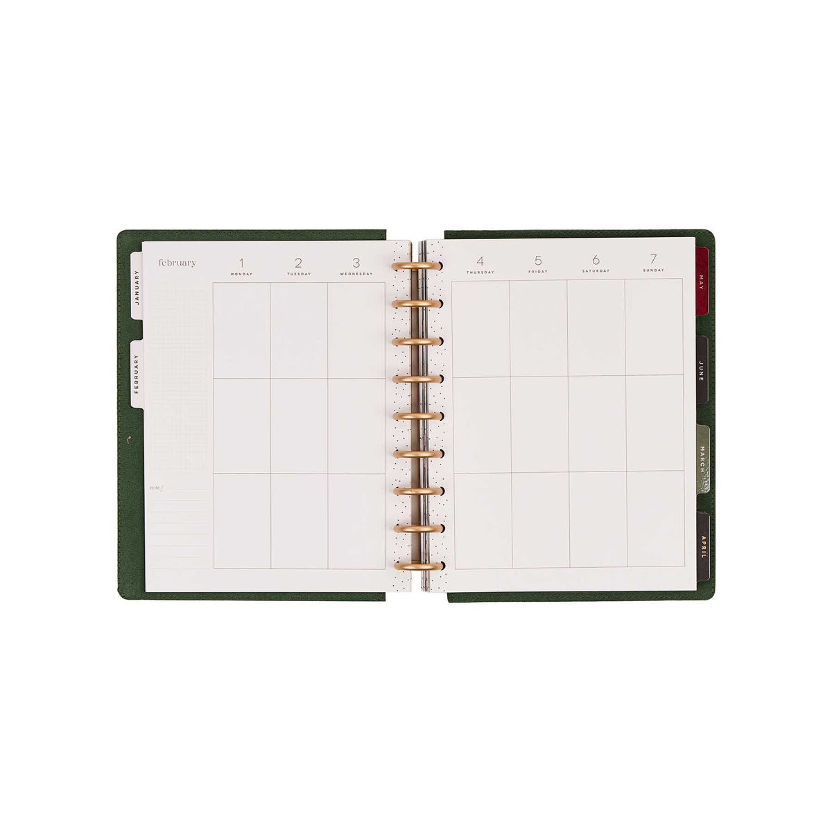 Twilight Tapestry 2027 planner weekly Vertical layout with daily writing boxes