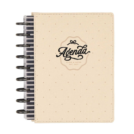 Haven & Heart planner beige dotted Agenda cover with black disc binding