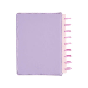 Happy Planner Hive & Bloom Classic Dashboard Planner 2027 - lavender back cover with pink discs
