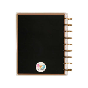 Happy Planner Haven & Heart Classic daily undated planner - black cover with gold discs and Happy Planner logo