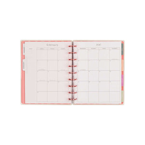 Seasonal Sidewalks Classic planner February monthly calendar and colourful tabs