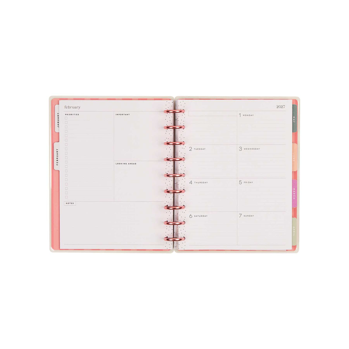 Happy Planner Deluxe Seasonal Sidewalks weekly dashboard pages and colourful dividers