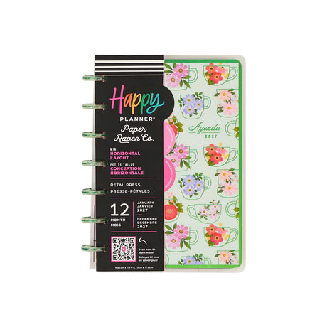 Happy Planner Petal Press Mini Horizontal Planner with floral cover and disc binding