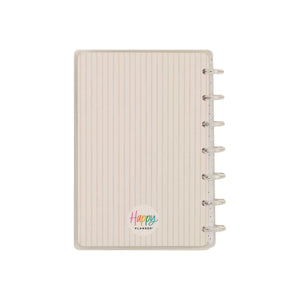 Happy Planner Haven and Heart beige striped planner cover with brand logo