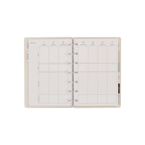 Haven and Heart Mini planner structured fitness planning spread and tracking sections