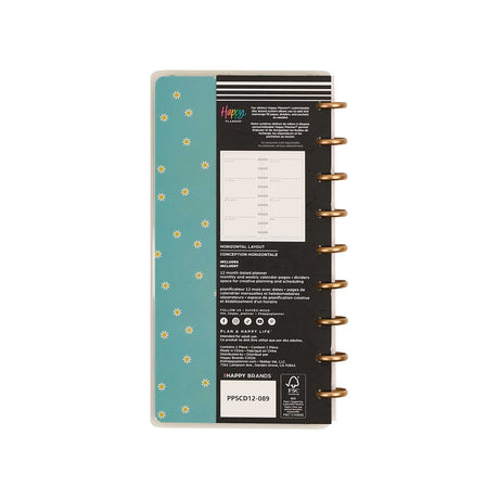 Fall Picnic Skinny Classic disc-bound planner floral cover