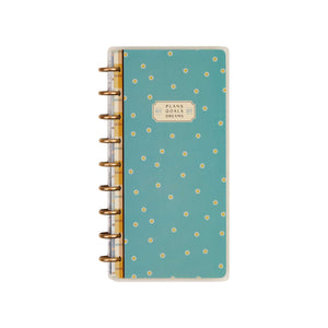 Fall Picnic 2027 Skinny Classic planner teal floral cover with disc binding
