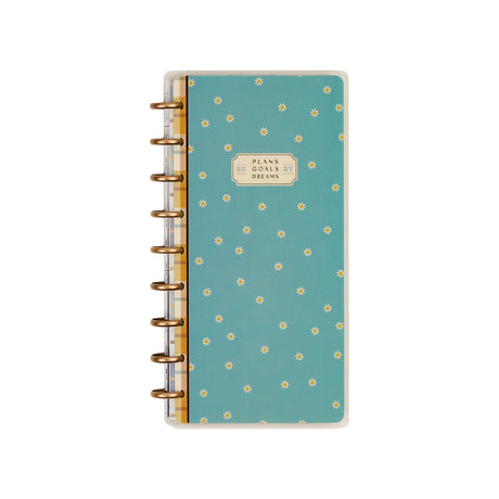 Fall Picnic 2027 Skinny Classic planner teal floral cover with disc binding