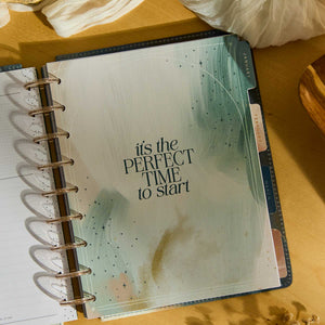 Starlit Glow planner starry divider with motivational lettering