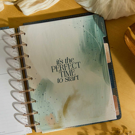 Starlit Glow planner starry divider with motivational lettering