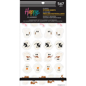 Happy Planner Ghosty Season Classic Sticker Book cover featuring ghost and Halloween designs