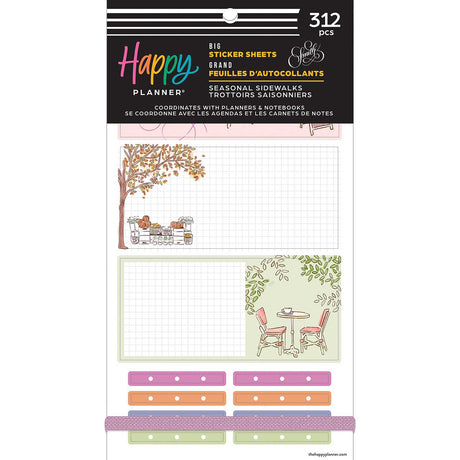 Happy Planner Seasonal Sidewalks Big sticker book cover showing 312 seasonal stickers