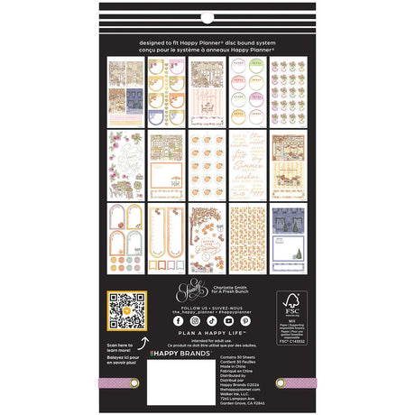 Back of the Happy Planner Seasonal Sidewalks Big sticker book showing assorted designs