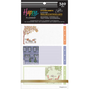Happy Planner Seasonal Sidewalks Classic sticker book cover showing 389 stickers