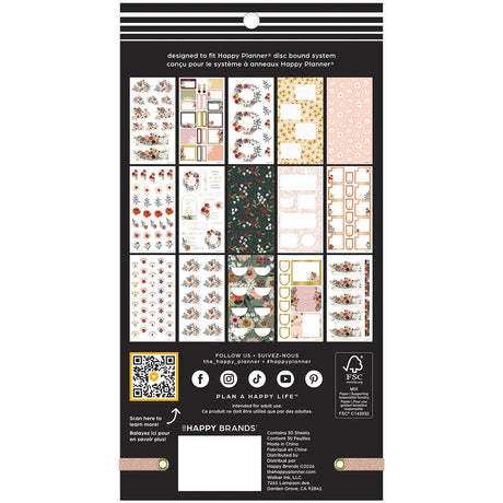 Wildflower Whimsy Classic Sticker Book back cover showing the included floral and functional sticker sheet designs