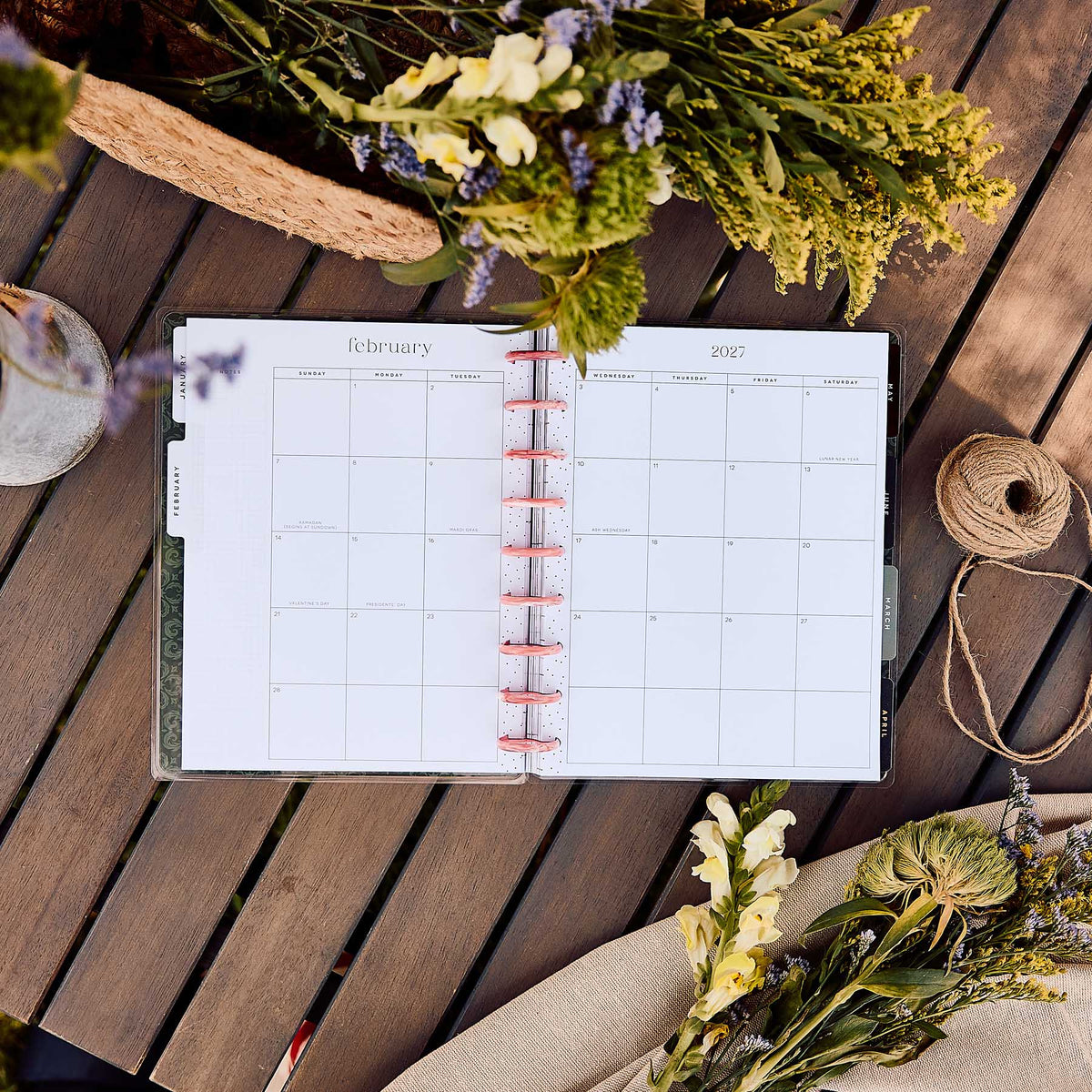 Happy Planner Twilight Tapestry Classic Horizontal Planner 2027: Planner lifestyle view