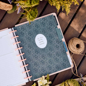 Wildflower Daydream planner floral cover and inspirational quote divider