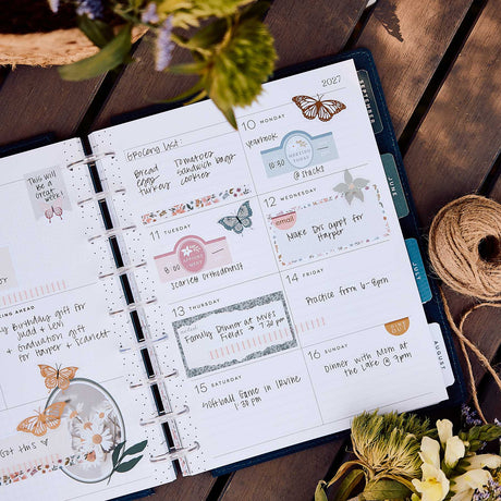 Happy Planner Wildflower Daydream Classic Dashboard Planner 2027 - product detail view 15