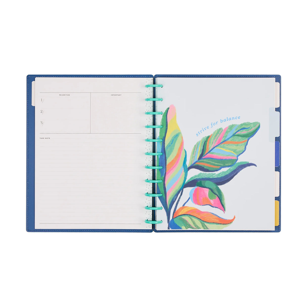 Happy Planner Deluxe Sunshine Splash Big 12-Month Undated Planner - Dashboard