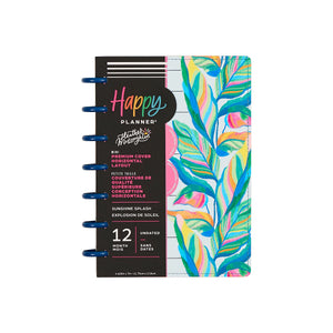 Happy Planner Deluxe Mini Sunshine Splash 12-Months Undated Planner - Horizontal
