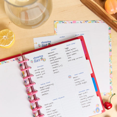 Happy Planner Sunshine Splash Shopping List Fill Paper