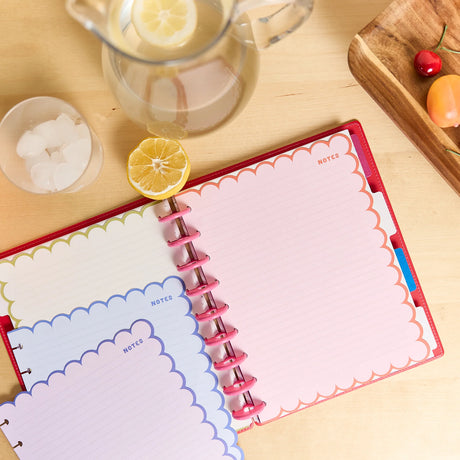 Happy Planner Sunshine Splash Scalloped Classic Filler Paper - Dotted Lined
