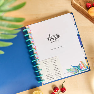 Happy Planner Deluxe Sunshine Splash Big 12-Month Undated Planner - Dashboard