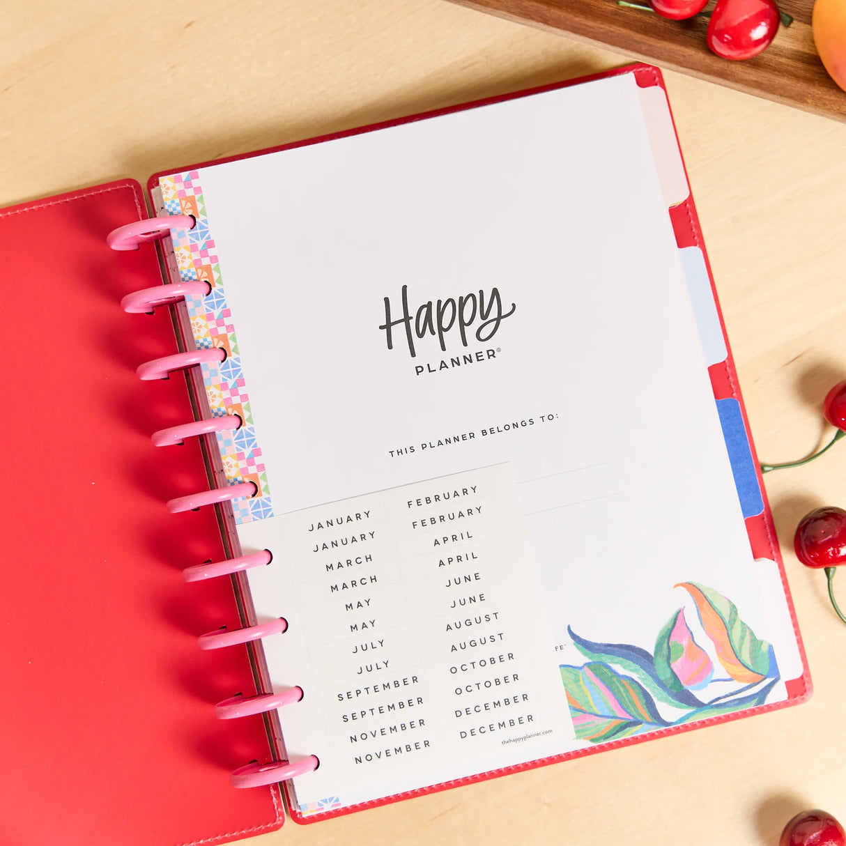 Happy Planner Deluxe Sunshine Splash Classic 12-Month Undated Planner - Dashboard