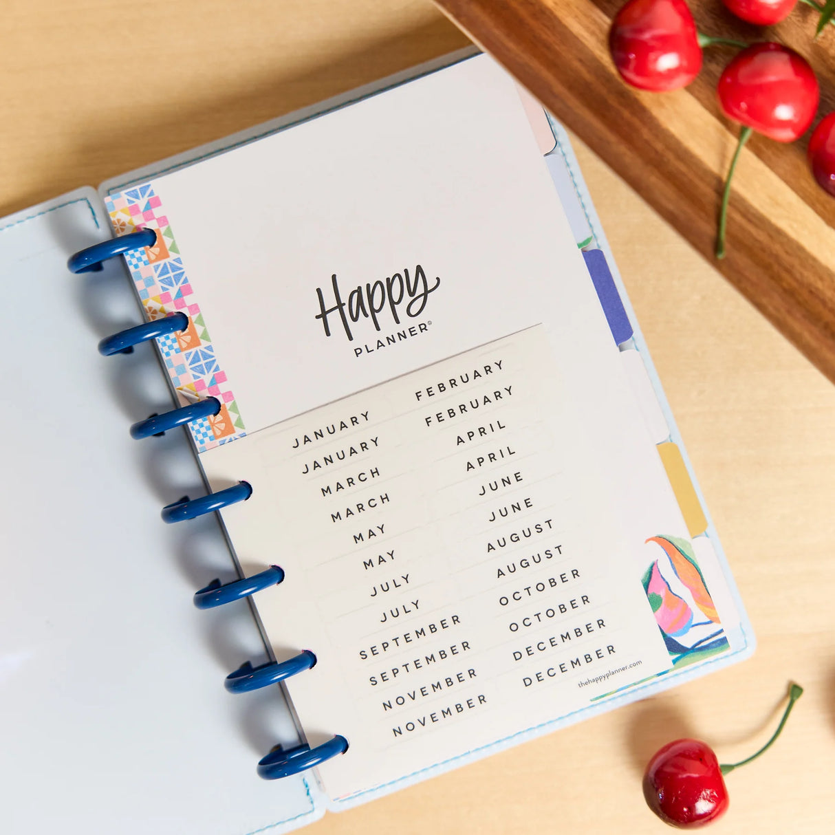 Happy Planner Deluxe Mini Sunshine Splash 12-Months Undated Planner - Horizontal