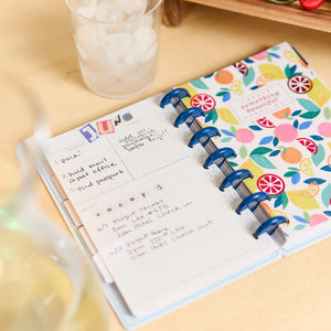 Happy Planner Deluxe Mini Sunshine Splash 12-Months Undated Planner - Horizontal