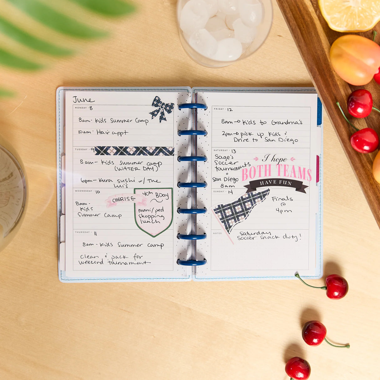 Happy Planner Deluxe Mini Sunshine Splash 12-Months Undated Planner - Horizontal
