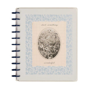 Wildflower Daydream 2027 Big planner with blue floral cover and discs