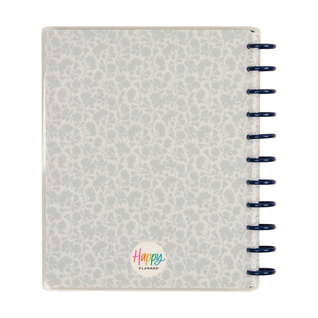 Happy Planner Wildflower Daydream pale floral planner cover with blue discs