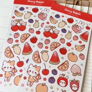 Rabbit Fruits Galore Washi Stickers by Cherry Rabbit