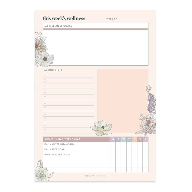 Erin Condren Wellness Tracker Notepad